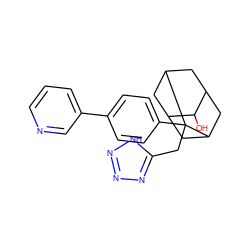 OC1C2CC3CC1CC(C2)C3(Cc1nnn[nH]1)c1ccc(-c2cccnc2)cc1 ZINC000103231587