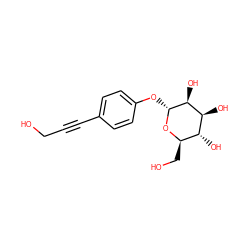 OCC#Cc1ccc(O[C@H]2O[C@H](CO)[C@@H](O)[C@H](O)[C@@H]2O)cc1 ZINC000098209003