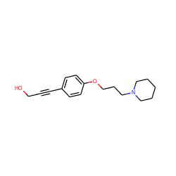 OCC#Cc1ccc(OCCCN2CCCCC2)cc1 ZINC000096904642