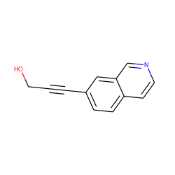 OCC#Cc1ccc2ccncc2c1 ZINC000213030717