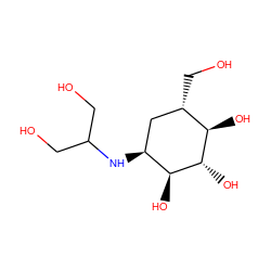 OCC(CO)N[C@H]1C[C@H](CO)[C@@H](O)[C@H](O)[C@H]1O ZINC000035963200