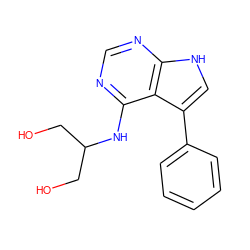 OCC(CO)Nc1ncnc2[nH]cc(-c3ccccc3)c12 ZINC000063298170