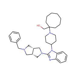 OCC1(N2CCC(n3c(N4C[C@@H]5CN(Cc6ccccc6)C[C@@H]5C4)nc4ccccc43)CC2)CCCCCCC1 ZINC000066112463