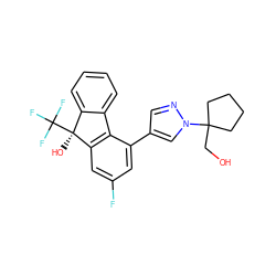 OCC1(n2cc(-c3cc(F)cc4c3-c3ccccc3[C@]4(O)C(F)(F)F)cn2)CCCC1 ZINC000144886201