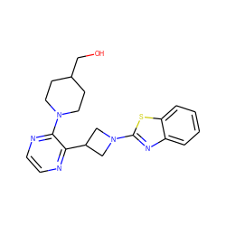 OCC1CCN(c2nccnc2C2CN(c3nc4ccccc4s3)C2)CC1 ZINC000139328336