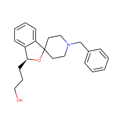 OCCC[C@@H]1OC2(CCN(Cc3ccccc3)CC2)c2ccccc21 ZINC000045300165