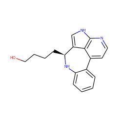 OCCCC[C@@H]1Nc2ccccc2-c2ccnc3[nH]cc1c23 ZINC000045350972