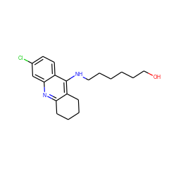 OCCCCCCNc1c2c(nc3cc(Cl)ccc13)CCCC2 ZINC000096271298