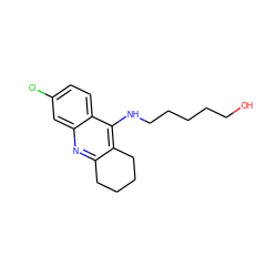 OCCCCCNc1c2c(nc3cc(Cl)ccc13)CCCC2 ZINC000096271299