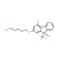 OCCCCCOc1cc(Cl)c2c(c1)[C@](O)(C(F)(F)F)c1ccccc1-2 ZINC000144830281