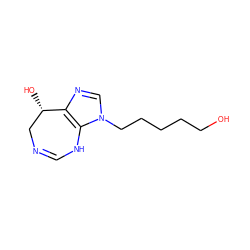 OCCCCCn1cnc2c1NC=NC[C@@H]2O ZINC000013807450