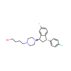 OCCCCN1CCN([C@@H]2C[C@@H](c3ccc(F)cc3)c3ccc(F)cc32)CC1 ZINC000028022715