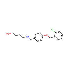 OCCCCNCc1ccc(OCc2ccccc2Cl)cc1 ZINC000002178086