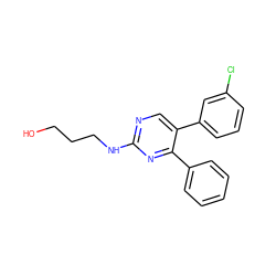 OCCCNc1ncc(-c2cccc(Cl)c2)c(-c2ccccc2)n1 ZINC001772620865