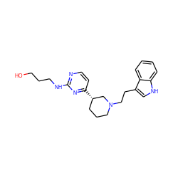 OCCCNc1nccc([C@H]2CCCN(CCc3c[nH]c4ccccc34)C2)n1 ZINC000040914015