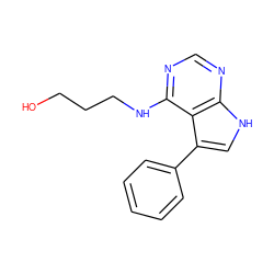 OCCCNc1ncnc2[nH]cc(-c3ccccc3)c12 ZINC000063298173