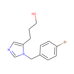 OCCCc1cncn1Cc1ccc(Br)cc1 ZINC000045355539