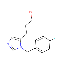 OCCCc1cncn1Cc1ccc(F)cc1 ZINC000045336426