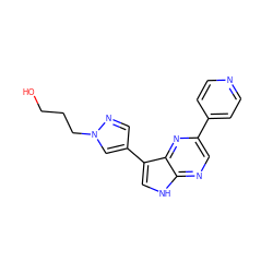 OCCCn1cc(-c2c[nH]c3ncc(-c4ccncc4)nc23)cn1 ZINC000473146769