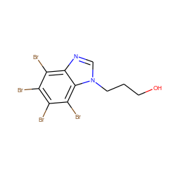 OCCCn1cnc2c(Br)c(Br)c(Br)c(Br)c21 ZINC000040848504