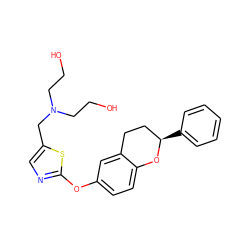 OCCN(CCO)Cc1cnc(Oc2ccc3c(c2)CC[C@@H](c2ccccc2)O3)s1 ZINC000145501315