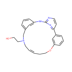 OCCN1C/C=C/CCOc2cccc(c2)-c2ccnc(n2)Nc2cccc(c2)C1 ZINC000082154747