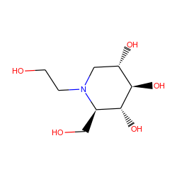 OCCN1C[C@H](O)[C@@H](O)[C@H](O)[C@H]1CO ZINC000004097426