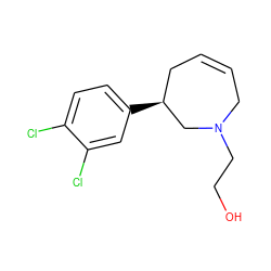 OCCN1CC=CC[C@H](c2ccc(Cl)c(Cl)c2)C1 ZINC000095585352