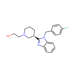 OCCN1CCC[C@@H](c2nc3ccccc3n2Cc2ccc(F)cc2)C1 ZINC000073222888