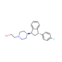 OCCN1CCN([C@@H]2C[C@@H](c3ccc(F)cc3)c3ccccc32)CC1 ZINC000026383860