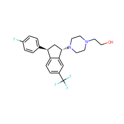 OCCN1CCN([C@H]2C[C@H](c3ccc(F)cc3)c3ccc(C(F)(F)F)cc32)CC1 ZINC000022937858