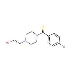 OCCN1CCN(C(=S)c2ccc(Br)cc2)CC1 ZINC000019842026