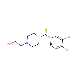 OCCN1CCN(C(=S)c2ccc(Cl)c(Cl)c2)CC1 ZINC000019842179