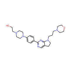 OCCN1CCN(c2ccc(-c3ncc4c(n3)N(CCCN3CCOCC3)CC4)cc2)CC1 ZINC000199001544