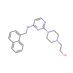 OCCN1CCN(c2nccc(NCc3cccc4ccccc34)n2)CC1 ZINC000072123405