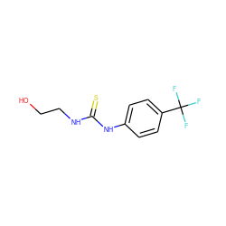 OCCNC(=S)Nc1ccc(C(F)(F)F)cc1 ZINC000016990709