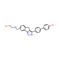 OCCNCc1ccc2c(c1)-c1n[nH]c(-c3ccc(-c4ccc(O)cc4)cc3)c1C2 ZINC000009716271