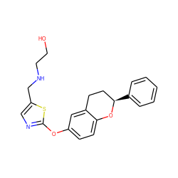 OCCNCc1cnc(Oc2ccc3c(c2)CC[C@@H](c2ccccc2)O3)s1 ZINC000145598440