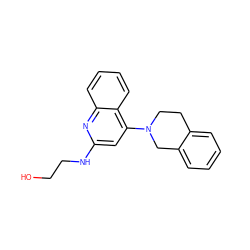 OCCNc1cc(N2CCc3ccccc3C2)c2ccccc2n1 ZINC000001550728