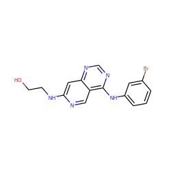 OCCNc1cc2ncnc(Nc3cccc(Br)c3)c2cn1 ZINC000021289066