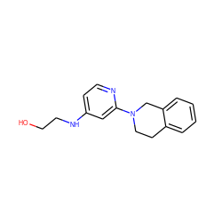 OCCNc1ccnc(N2CCc3ccccc3C2)c1 ZINC000013488082