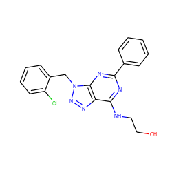 OCCNc1nc(-c2ccccc2)nc2c1nnn2Cc1ccccc1Cl ZINC000028644800