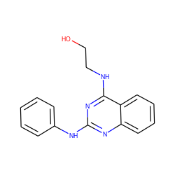 OCCNc1nc(Nc2ccccc2)nc2ccccc12 ZINC000002180579