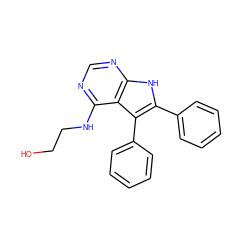 OCCNc1ncnc2[nH]c(-c3ccccc3)c(-c3ccccc3)c12 ZINC000006475919