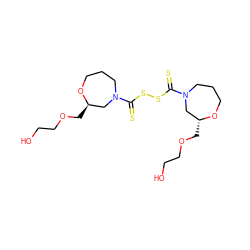 OCCOC[C@@H]1CN(C(=S)SSC(=S)N2CCCO[C@H](COCCO)C2)CCCO1 ZINC001772646276