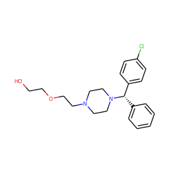 OCCOCCN1CCN([C@@H](c2ccccc2)c2ccc(Cl)cc2)CC1 ZINC000019364222