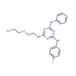 OCCOCCNc1nc(Nc2ccccc2)nc(Nc2ccc(F)cc2)n1 ZINC001772636434