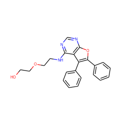 OCCOCCNc1ncnc2oc(-c3ccccc3)c(-c3ccccc3)c12 ZINC000053312429