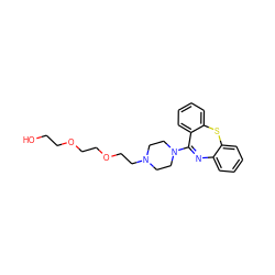 OCCOCCOCCN1CCN(C2=Nc3ccccc3Sc3ccccc32)CC1 ZINC000013861678