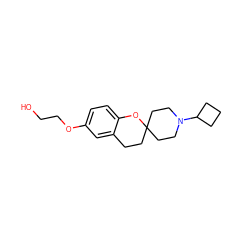 OCCOc1ccc2c(c1)CCC1(CCN(C3CCC3)CC1)O2 ZINC000073219154